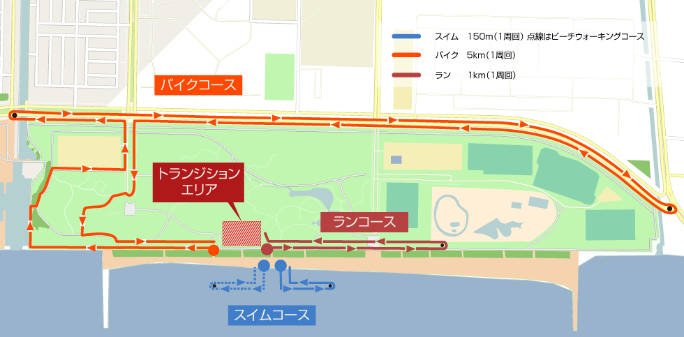 コース全体図:スタンダード、スプリント