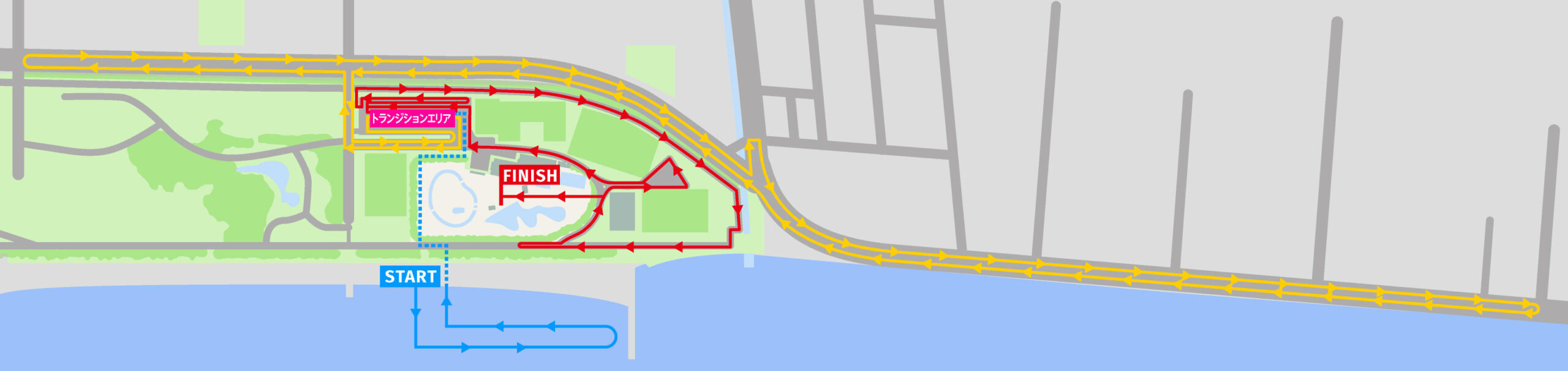 コース全体図:スタンダード、スプリント