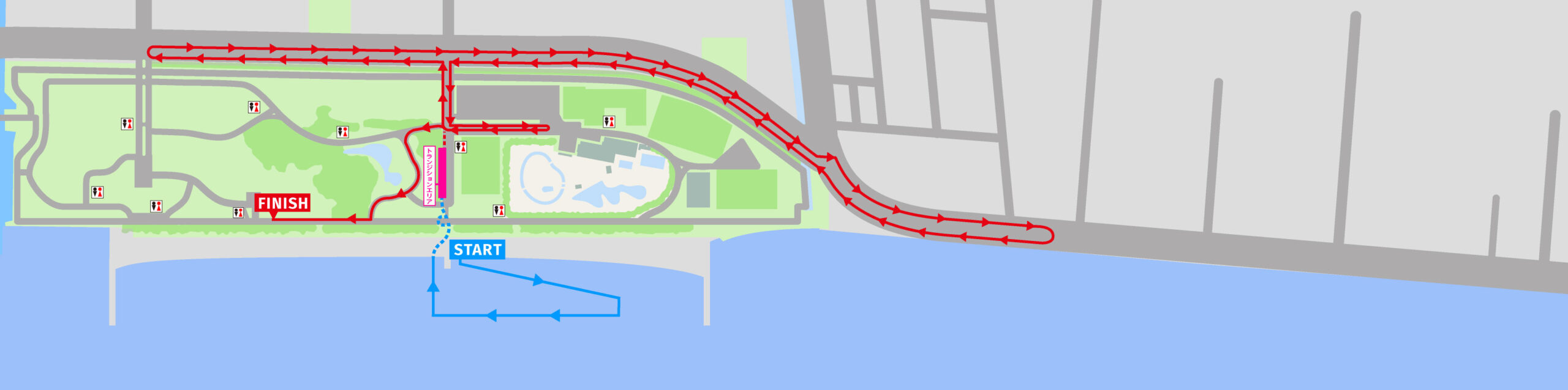 コース全体図：Para Cup Chiba City PTWC Run